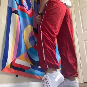 red athletic works pants